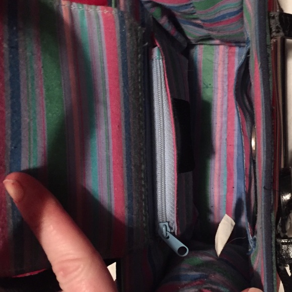 SOLD Cute Kate Spade striped canvas handbag - Picture 3 of 6